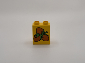 2 nops blok hoog  geel hazelnoten Duplo