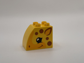 Giraffen kop blok geel Duplo