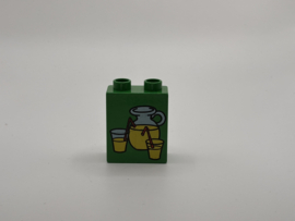 2 nops blok hoog groen limonade Duplo