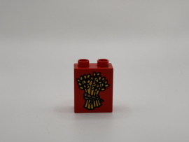 2 nops blok hoog rood graan Duplo