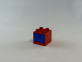 Ladekast rood met blauwe lade Duplo