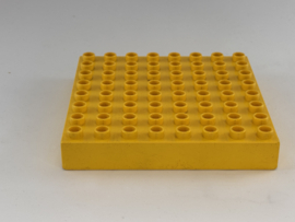 Plaat 8x8 geel hoog Duplo