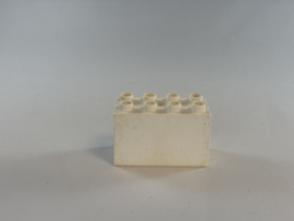 8 nops blok hoog wit Duplo