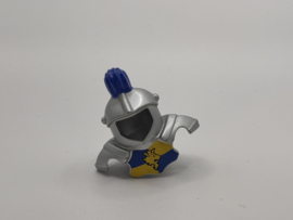 Harnas zilver met pluim blauw Duplo