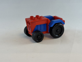 Tractor rood en blauw Duplo