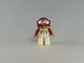 Octanman wit met rood pak en rode helm Duplo