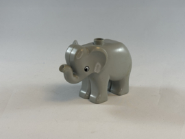 Olifant middel licht grijs Duplo