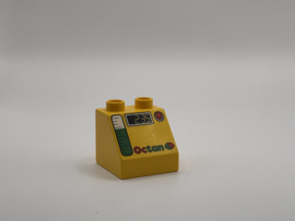 Tankstation Octan schuin blok geel Duplo