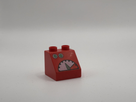 Meter op schuin blok rood Duplo