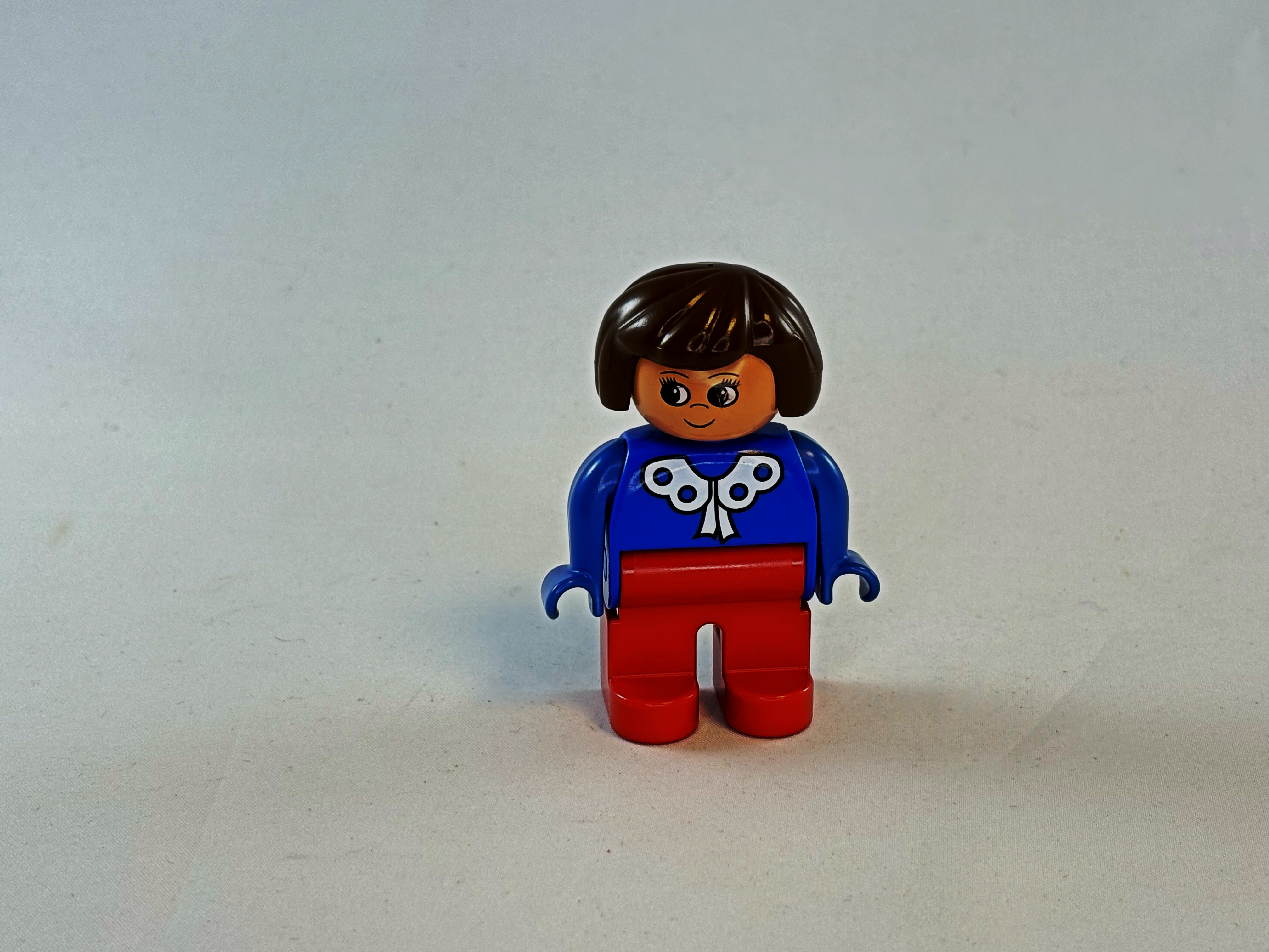 Vrouw blauw rood Duplo