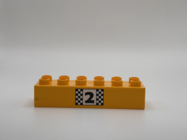 Podium 2 blok helder licht oranje Duplo