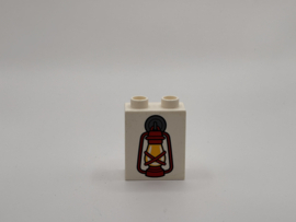 2 nops blok hoog wit lamp Duplo