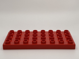 Plaat 4x8 rood Duplo