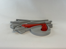 Wissel treinrails lichtgrijs Duplo