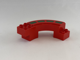 Monorail bocht rood met strepen Duplo