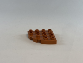 Plaat kwart rond bruin Duplo