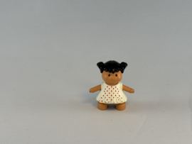 meisje met witte jurk grote poppenserie