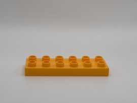 12 nops plat helder lichtoranje Duplo