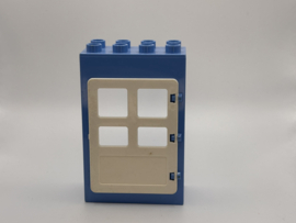 Kozijn  medium blauw met deur wit Duplo