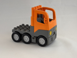 Vrachtwagen oranje grijs Duplo
