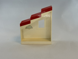 Dak hoog met raam wit met rood links Duplo