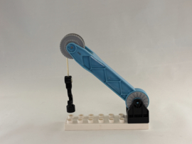 Hijskraan met katrol en haak blauw Duplo