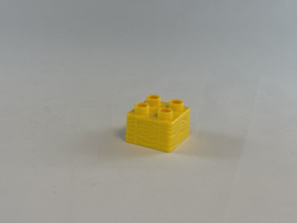 Blok 4 nops hooi / stro geel Duplo