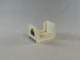 Kinderbed / stapelbed wit met afbeelding Duplo
