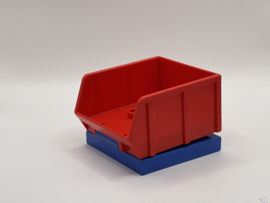 Kiepbak rood blauw Duplo
