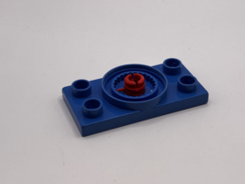 Plaat blauw onderkant van hijskraan Duplo