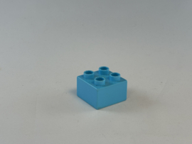 4 nops blok medium azuurblauw Duplo
