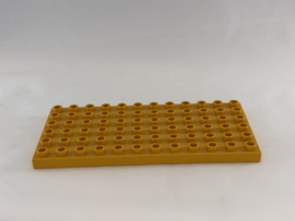 Plaat 6x12 donkergeel Duplo