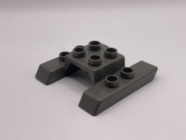 Onderstel helikopter / vliegtuig donkergrijs Duplo