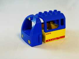 Locomotief voorkant, dak en bak blauw en geel Duplo