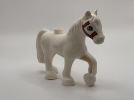 Paard wit met halster Duplo