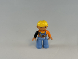 Bob de Bouwer licht blauwe overal oranje en zwarte mouw Duplo