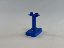 Paal blauw met 2 nops en grote voet Duplo