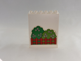 Geveldeel  met sticker struiken en hek Duplo