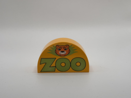 Halfrond blok ZOO helder licht oranje  Duplo