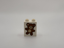 2 nops blok hoog wit beer Duplo