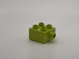 Blok 4 nops voor hangbrug limoengroen Duplo