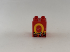 Blok 4 nops hoog rood O Duplo