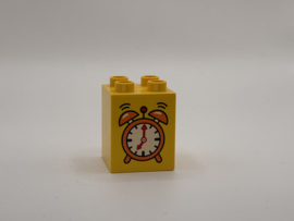 Wekker op blok hoog geel Duplo