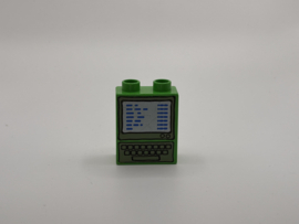 2 nops blok hoog felgroen computer Duplo