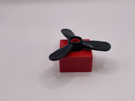 Wiek / propeller met blok rood zwart Duplo
