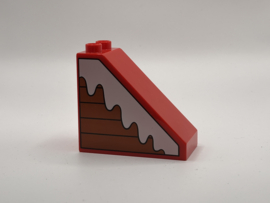 Dakblok rood schuin hout / sneeuw rechts Duplo