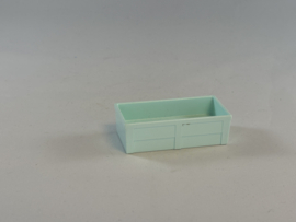 Voerbak rechthoekig mint blauw Duplo