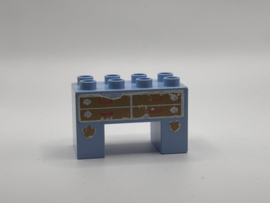 Kaptafel blok met uitsparing medium blauw  Duplo