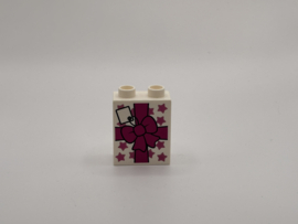 2 nops blok hoog wit kado / cadeautje Duplo