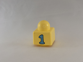 Primo blok lichtgeel met beer / 1 Duplo